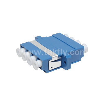 แอดป์เตอร์ไฟเบอร์ LC Quad ราคา 4× LC Duplex การออกแบบที่ประหยัดพื้นที่ สําหรับการเชื่อมต่อเคเบิลกับเคเบิลและเคเบิลกับอุปกรณ์