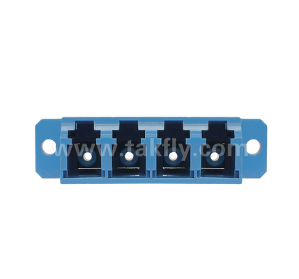 แอดป์เตอร์ไฟเบอร์ LC Quad ราคา 4× LC Duplex การออกแบบที่ประหยัดพื้นที่ สําหรับการเชื่อมต่อเคเบิลกับเคเบิลและเคเบิลกับอุปกรณ์