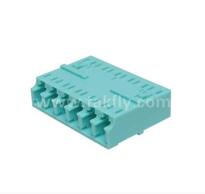 LC 6-Way Adapter 6 ใน 1 LC Duplex, High-Density Fiber Adapter, เสียการใส่ต่ํา, สําหรับศูนย์ข้อมูลและ FTTx High-Density Patching