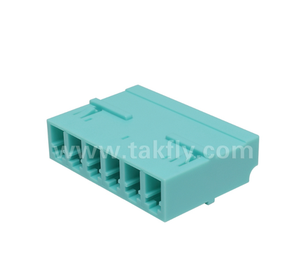 LC 6-Way Adapter 6 ใน 1 LC Duplex, High-Density Fiber Adapter, เสียการใส่ต่ํา, สําหรับศูนย์ข้อมูลและ FTTx High-Density Patching