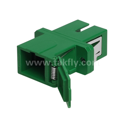 อะแดปเตอร์ SC Simplex พร้อมฝาปิดภายนอกและชัตเตอร์ด้านข้าง – กันฝุ่นและป้องกันดวงตาด้วยเลเซอร์ การสูญเสียการแทรกต่ำ สำหรับศูนย์ข้อมูลและการเชื่อมต่อไฟเบอร์ FTTx