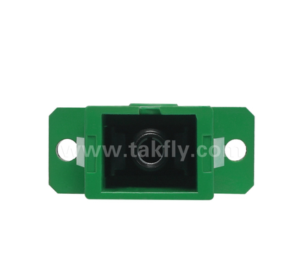 อะแดปเตอร์ SC Simplex พร้อมฝาปิดภายนอกและชัตเตอร์ด้านข้าง – กันฝุ่นและป้องกันดวงตาด้วยเลเซอร์ การสูญเสียการแทรกต่ำ สำหรับศูนย์ข้อมูลและการเชื่อมต่อไฟเบอร์ FTTx