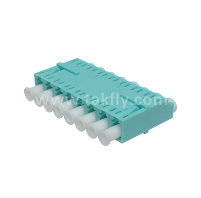 LC 8-Way Adapter 8 ใน 1 LC Duplex, High-Density Fiber Adapter, ความสูญเสียการใส่ต่ํา, สําหรับศูนย์ข้อมูลและ FTTx High-Density Patching