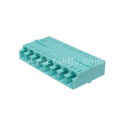 LC 8-Way Adapter 8 ใน 1 LC Duplex, High-Density Fiber Adapter, ความสูญเสียการใส่ต่ํา, สําหรับศูนย์ข้อมูลและ FTTx High-Density Patching