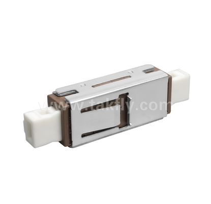 MU Simplex Adapter การออกแบบที่คอมแพคต ความสูญเสียการใส่ที่ต่ํา กล่องซิรคอนิยมความแม่นยํา สําหรับการเชื่อมต่อไฟเบอร์ความหนาแน่นสูง