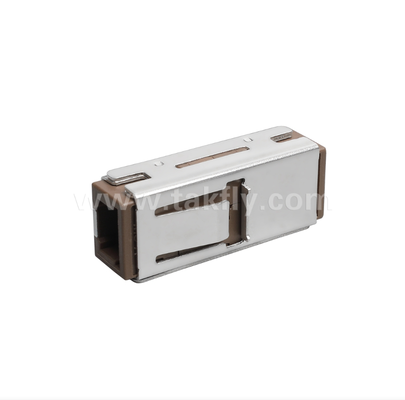 MU Simplex Adapter การออกแบบที่คอมแพคต ความสูญเสียการใส่ที่ต่ํา กล่องซิรคอนิยมความแม่นยํา สําหรับการเชื่อมต่อไฟเบอร์ความหนาแน่นสูง