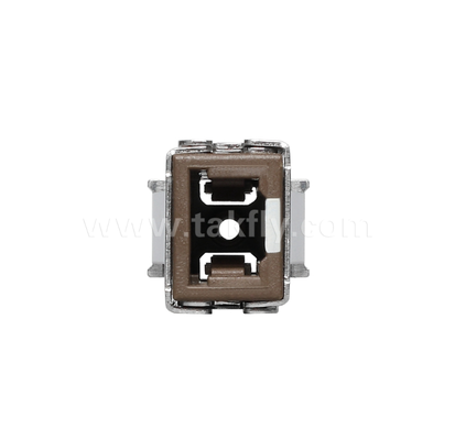MU Simplex Adapter การออกแบบที่คอมแพคต ความสูญเสียการใส่ที่ต่ํา กล่องซิรคอนิยมความแม่นยํา สําหรับการเชื่อมต่อไฟเบอร์ความหนาแน่นสูง