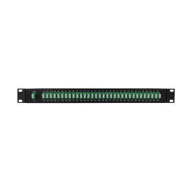 OEM 1U 19Inch 2x64 Rack Mount LC Fiber Optic PLC Splitter สําหรับศูนย์ข้อมูล FTTx