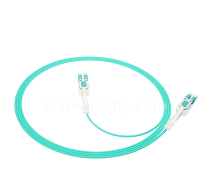 LC Push-Pull Uniboot Fiber Optic Patch Cord หน่อเดียวสองโคเรีย, Polarity Interchangeable, สําหรับการประกอบความหนาแน่นสูงและการใช้งานศูนย์ข้อมูล