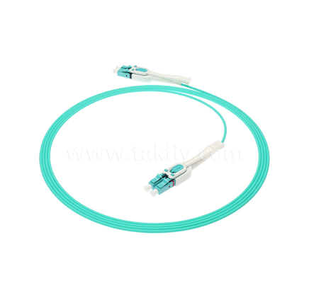 LC Push-Pull Uniboot Fiber Optic Patch Cord หน่อเดียวสองโคเรีย, Polarity Interchangeable, สําหรับการประกอบความหนาแน่นสูงและการใช้งานศูนย์ข้อมูล