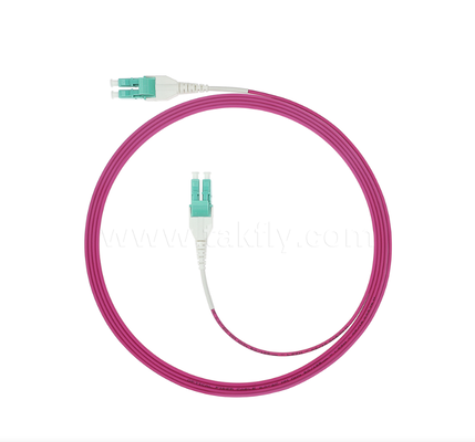 สายแพทช์ไฟเบอร์ออปติก LC Uniboot – หนึ่งหลอดสองแกน, ขั้วคงที่, โครงสร้างกะทัดรัด, ลดระดับเสียงสายเคเบิลลงครึ่งหนึ่งสำหรับการเดินสายความหนาแน่นสูง