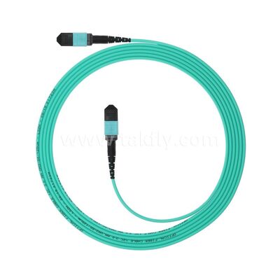 MPO MTP Patchcord MM OM3 ทรังค์เคเบิล 12F ไฟเบอร์ออปติกสําหรับศูนย์ข้อมูล