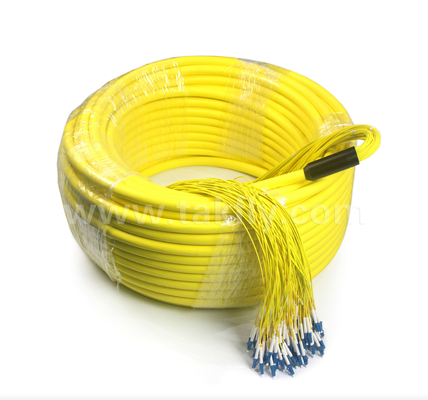 96-Core LC-LC Pre-terminated Breakout Patch Cord หนาแน่นสูง, การตั้งค่า Breakout Custom (Bare Fiber / 0.9mm / 2.0mm / 3.0mm) สําหรับศูนย์ข้อมูลและการใช้งานภายในและภายนอก