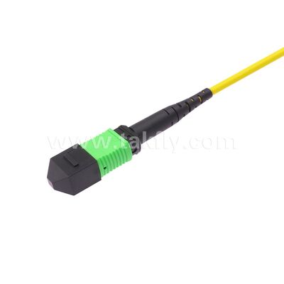 MPO/MTP Patchcord Fanout Uniboot LC SingleMode Breakout สายไฟเบอร์ออปติกสําหรับศูนย์ข้อมูล