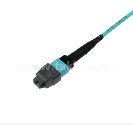 MPO/MTP 16-Fiber OM4 Trunk Cable หนาแน่นสูง เสียการใส่ต่ําสําหรับศูนย์ข้อมูลขนาดใหญ่ (40G/100G/400G Ready)