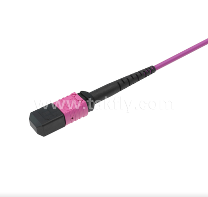 MPO/MTP-LC Uniboot Breakout Patch Cord ✓ LC สองตัวใน Boot หนึ่ง, Polarity Reversible, การออมพื้นที่ 50% สําหรับเครือข่าย 100G/400G