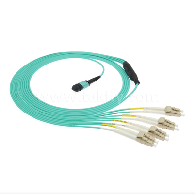 สายแพทช์ฝ่าวงล้อม MPO / MTP-LC | โซลูชันการเดินสายไฟเบอร์ออปติกแบบมัลติคอร์ความหนาแน่นสูง