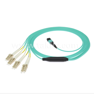 สายแพทช์ฝ่าวงล้อม MPO / MTP-LC | โซลูชันการเดินสายไฟเบอร์ออปติกแบบมัลติคอร์ความหนาแน่นสูง