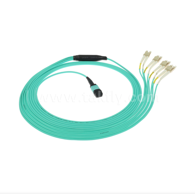 สายแพทช์ฝ่าวงล้อม MPO / MTP-LC | โซลูชันการเดินสายไฟเบอร์ออปติกแบบมัลติคอร์ความหนาแน่นสูง