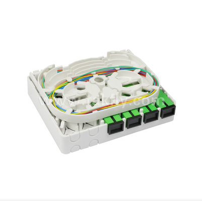 TKS-1806-04C-4 Port Fiber Termination Box - Surface Mount, SC/LC Compatible, การออกแบบแบบโมดูลสําหรับระบบย่อยพื้นที่ทํางาน