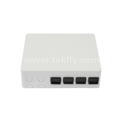 TKS-1806-04C-4 Port Fiber Termination Box - Surface Mount, SC/LC Compatible, การออกแบบแบบโมดูลสําหรับระบบย่อยพื้นที่ทํางาน
