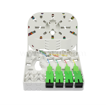 TKS-1806-04C-4 Port Fiber Termination Box - Surface Mount, SC/LC Compatible, การออกแบบแบบโมดูลสําหรับระบบย่อยพื้นที่ทํางาน