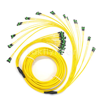 High-density Optical Network Customized 12F MPO Trunk Cable, 12-576 Fibers, Single Mode (OS2), 0.35dB Max 