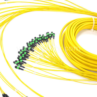 Amphenol Customized 288 Fibers 0.35dB Max Insertion Loss Singlemode OS2 MPO Trunk Cable for Data Center