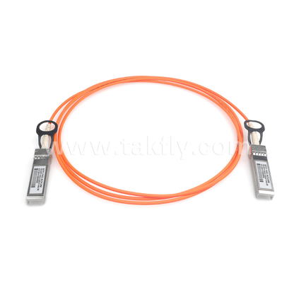 สายเคเบิลใยแก้วนำแสงแบบแอคทีฟ 10G SFP+ (AOC) – 300 เมตร บน OM3, 850nm VCSEL, ใช้พลังงานต่ำ <0.35W/ปลายสาย, การเชื่อมต่อระยะสั้น SFP+ ถึง SFP+