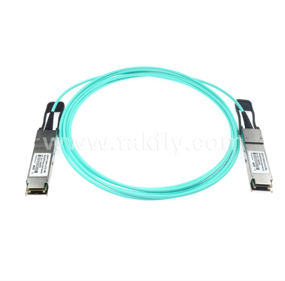 สายเคเบิลใยแก้วนำแสงแบบแอคทีฟ 100G QSFP28 (AOC) – 4×25G, สูงสุด 104Gbps, 3-70ม., VCSEL Array, ใช้พลังงานต่ำ <3.5W, QSFP28 ถึง QSFP28
