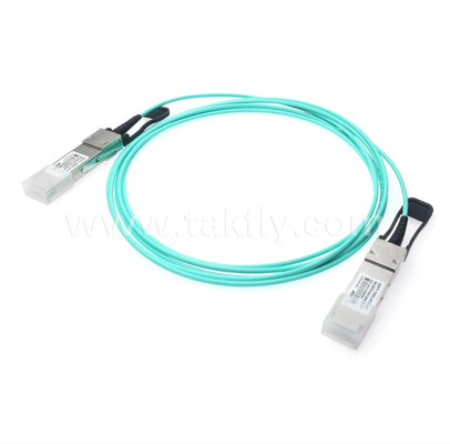 สายเคเบิลใยแก้วนำแสงแบบแอคทีฟ 100G QSFP28 (AOC) – 4×25G, สูงสุด 104Gbps, 3-70ม., VCSEL Array, ใช้พลังงานต่ำ <3.5W, QSFP28 ถึง QSFP28