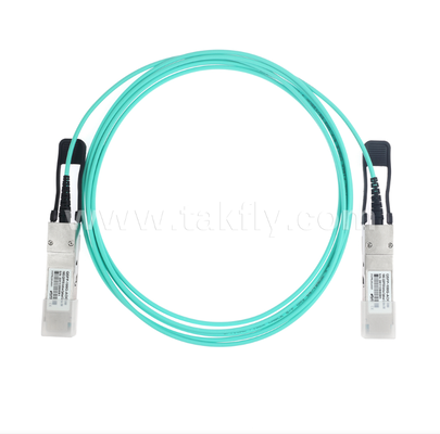 สายเคเบิลใยแก้วนำแสงแบบแอคทีฟ 100G QSFP28 (AOC) – 4×25G, สูงสุด 104Gbps, 3-70ม., VCSEL Array, ใช้พลังงานต่ำ <3.5W, QSFP28 ถึง QSFP28