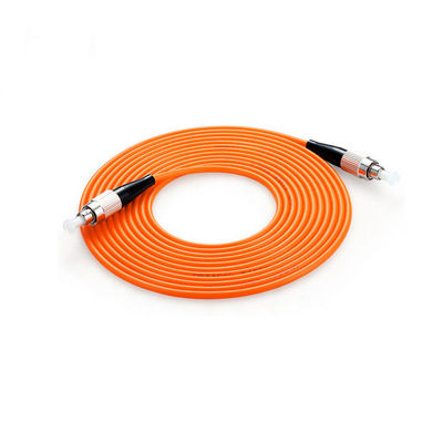 FC ถึง FC OM1 62.5 / 125um 3.0mm Simplex Orange Multimode Fiber Optic Patchcord