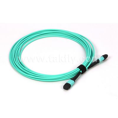 คาเบลไฟเบอร์ออปติกหลายโหมด 12/24 คอร์ Mpo Mtp Om3 สําหรับการใช้งานในศูนย์ข้อมูล
