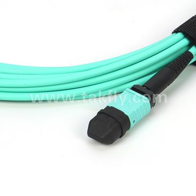 คาเบลไฟเบอร์ออปติกหลายโหมด 12/24 คอร์ Mpo Mtp Om3 สําหรับการใช้งานในศูนย์ข้อมูล