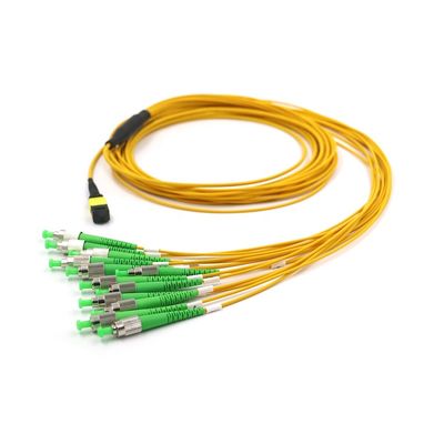สายเคเบิล Breakout FC APC เป็น MTP 12 Fiber G657A1 0.3dB Low Loss