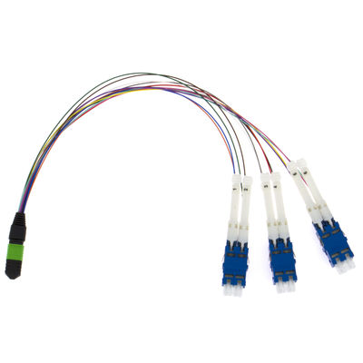 ไฟเบอร์ออปติกความหนาแน่นสูง CS MPO MTP Breakout Cable โหมดเดียว