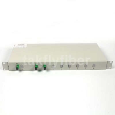 GPON 2x32 Rack Mount PLC Splitter โหมดเดี่ยว G657A SCAPC สำหรับ FTTX CATV