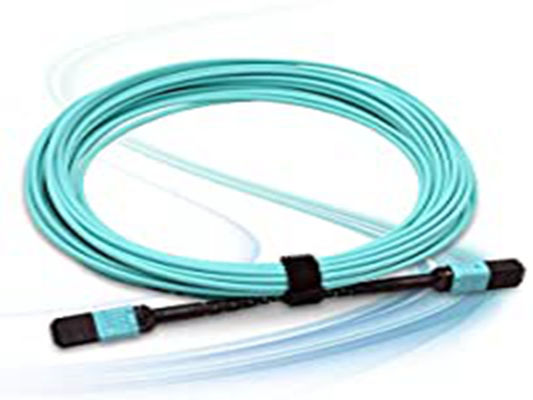 12 Core OM3 Type A LSZH 3.0 มม. MPO MTP Trunk Cable ไฟเบอร์ออปติก Patchcord