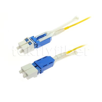 Uniboot Duplex Fiber Optic Patchcord กว้าง 2.0mm ด้วยไฟเบอร์ G657A1 และ LSZH Jacket LC PC Connector