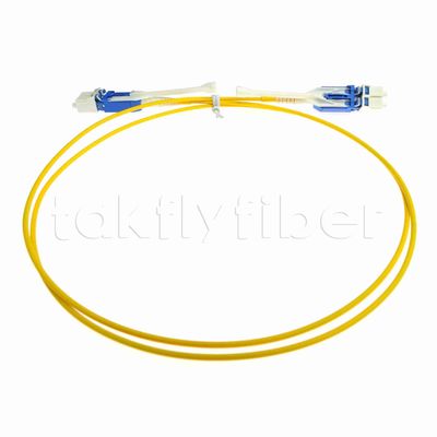 Uniboot Duplex Fiber Optic Patchcord กว้าง 2.0mm ด้วยไฟเบอร์ G657A1 และ LSZH Jacket LC PC Connector