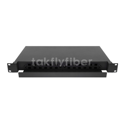 SC Adapter Pigtail 1U Chassis Drawer SC Simplex Patch Panel ติดตั้งบนชั้นวาง