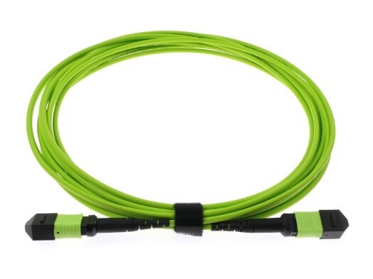 20m Lime Green OM5 MPO/MTP สายไฟเบอร์ออปติก