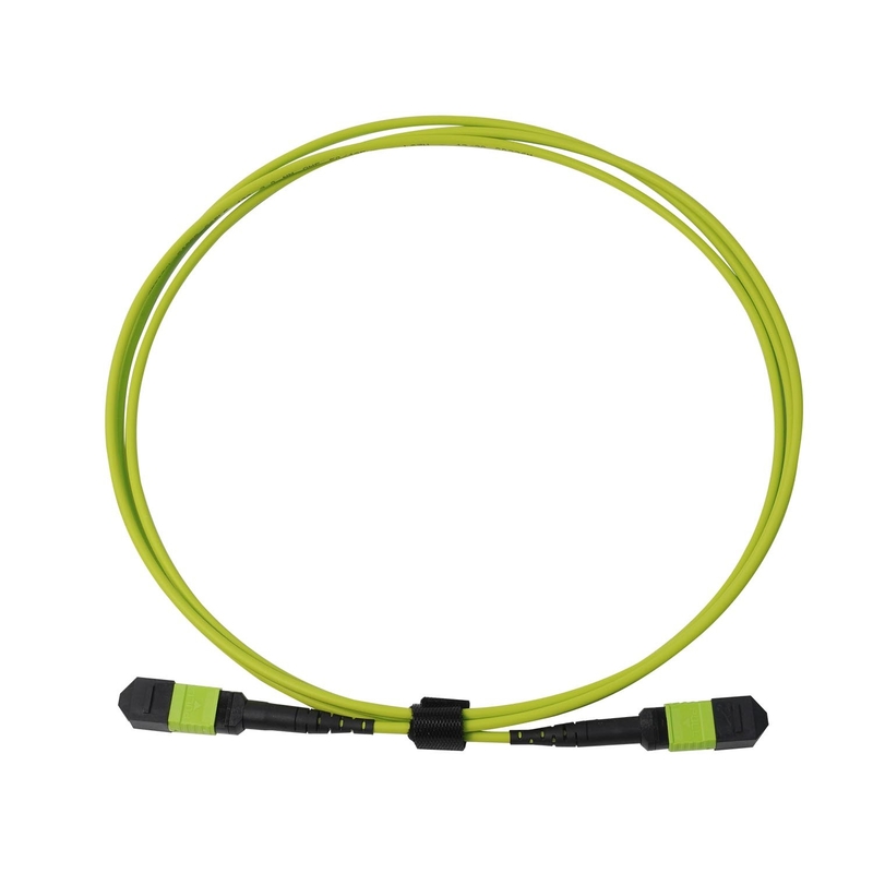Superior 24-Fiber Lime Green Mpo Mtp Cable Multi Fiber Push On Cable -20.C ถึง 70.C อุณหภูมิการทํางาน