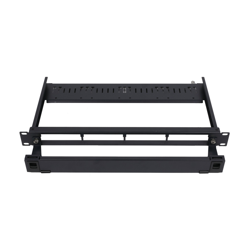 1U Rack Mount MPO-LC คาเซ็ท แพนเอดป์เตอร์ แพเนลที่มีจํานวนเส้นใย 96F ขนาด 430 * 338.5 * 43.6 มม