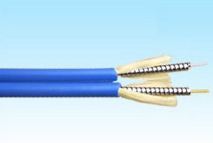 สายไฟฟ้าออปติกส์แบบป้อมกันแบบ Duplex ขนาดกว้าง 4.0*7.0 มิลลิเมตร และรัศมีโค้ง 20D/15D