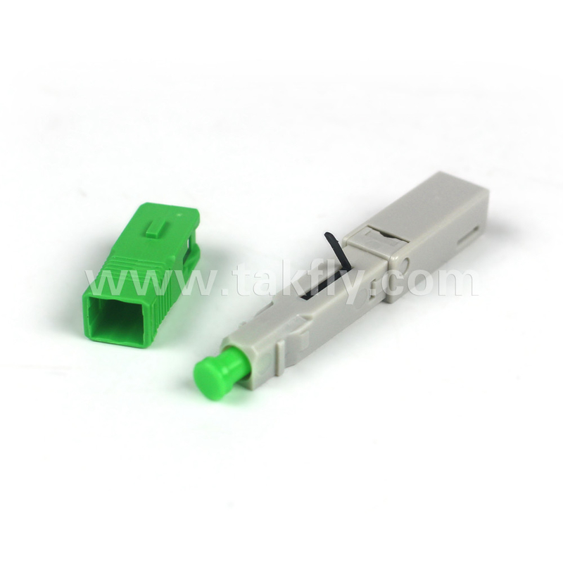 SC/APC สายเชื่อมเร็วที่ติดตั้งได้ในสนาม Embedded-APC สําหรับ 62.5/125μm OM1 โหมดใยพลาสติก