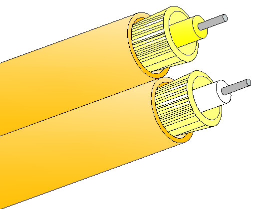 คาเบิ้ลไฟเบอร์ออปติก 8 ดับเพล็กซ์ ความอ่อนแอต่ํา และ SC FC ST LC MPO MU MTRJ D4 SMA Connectors