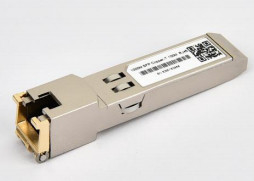เครื่องรับสัญญาณ SFP ทองแดง 1000BASE-T สําหรับการส่งสัญญาณระยะไกลบนสายเคเบิล Cat 5