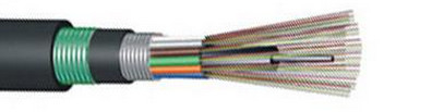 GYTA53 2-144F สายไฟฟ้าออปติกส์ภายนอกแบบคล้องสองแบบที่มีวัสดุคล้อง MDPE/HDPE